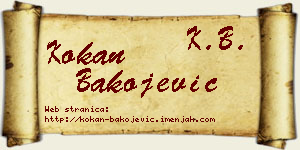 Kokan Bakojević vizit kartica